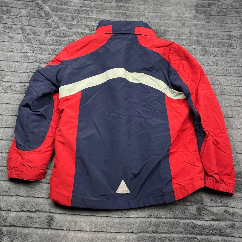LL Bean Kids XL 18 Jacket Navy Red Colorblock Fleece Lined Winter Coat O DAT 4